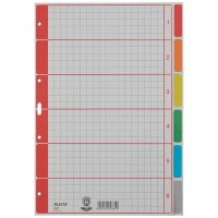 LEITZ Intercalaires en carton extra solide, blanc, A4, 6