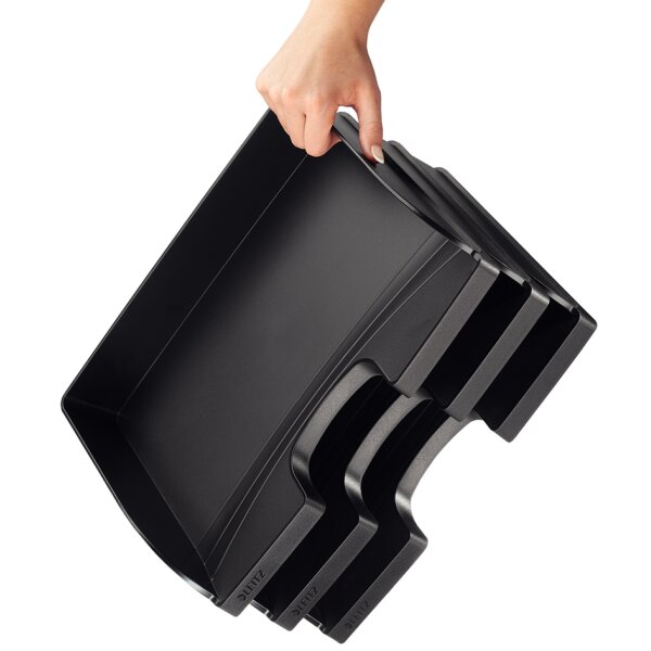 LEITZ Briefablage Plus Standard, DIN A4 quer, schwarz
