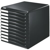 LEITZ Schubladenbox Formular-Set, 10 Schübe, schwarz