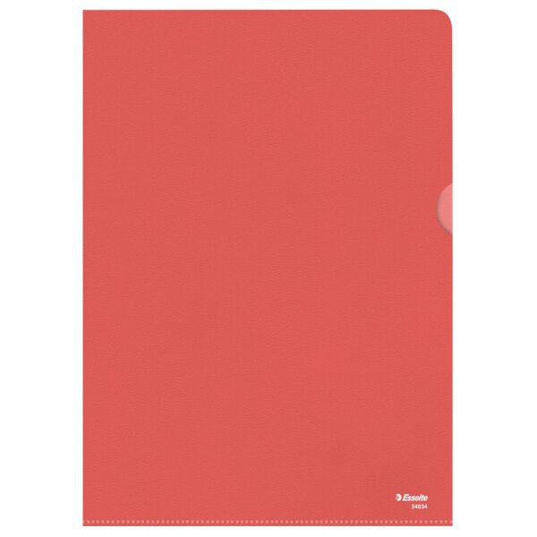 Esselte Pochette coins Standard, A4, PP grainé, rouge