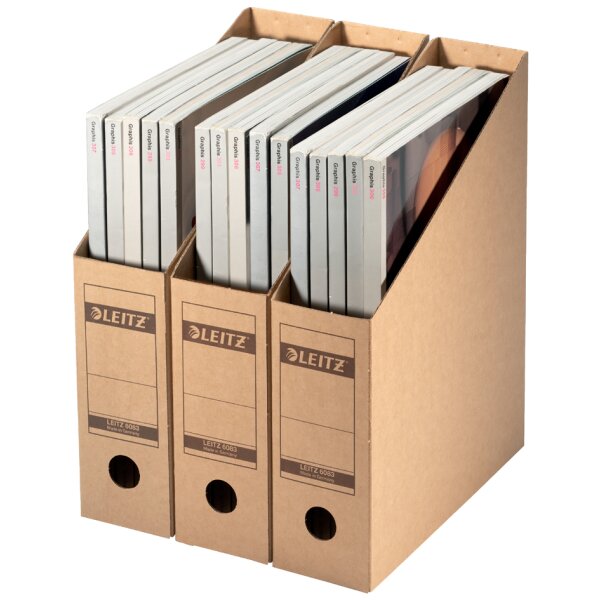 LEITZ Archiv-Stehsammler, DIN A4, aus Wellpappe, natron