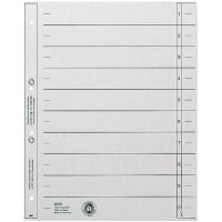 LEITZ Trennblätter, A4, Kraftkarton 200 g qm, grau
