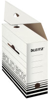 LEITZ Archiv-Schachtel Solid, weiss schwarz, (B)100 mm