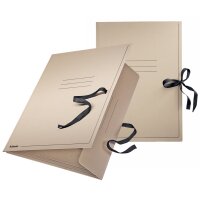 Esselte Carton à dessins, A2, avec cordons, brun...