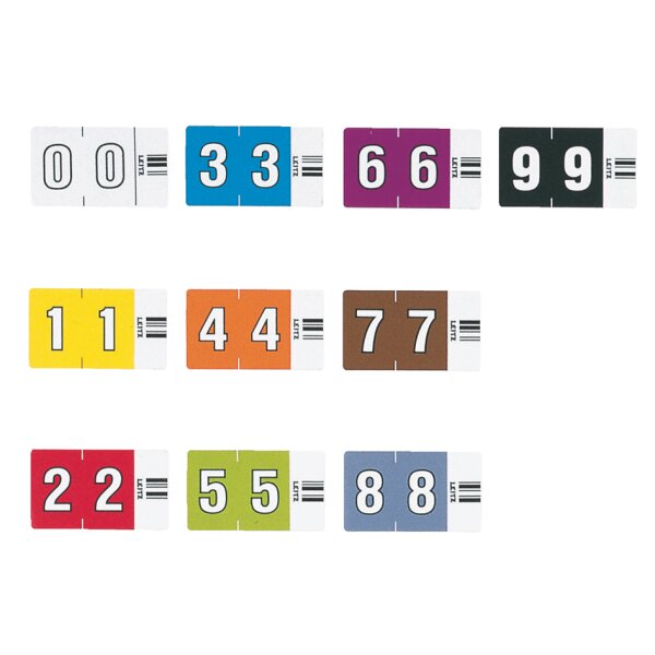 LEITZ Ziffernsignal Orgacolor 6, auf Streifen, violett