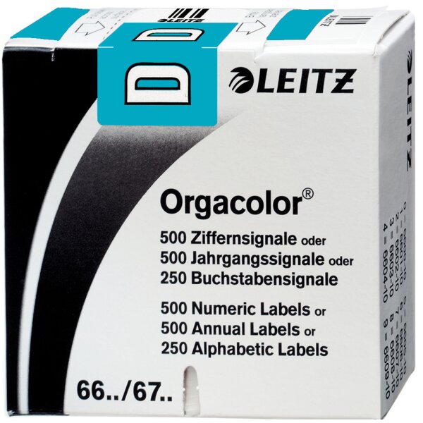 LEITZ Buchstabensignal Orgacolor "J", auf Rolle, schwarz