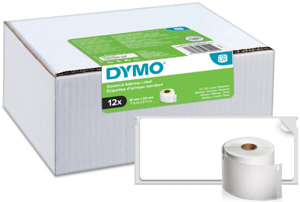 DYMO Grande étiquette dadresse LabelWriter, 89 x 36 mm
