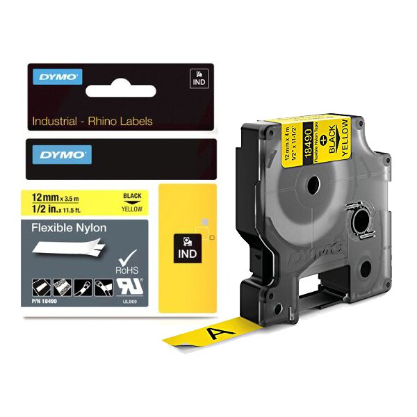DYMO RHINO Etiquette industrielle souple en nylon