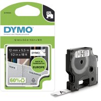 DYMO D1 Schriftbandkassette schwarz weiss, 19 mm x 5,5 m