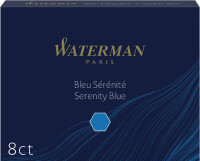 WATERMAN Cartouche dencre longue, blister, bleu...