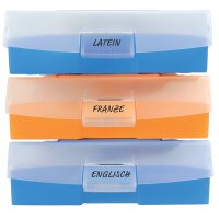 HAN Lernkartei CROCO DUO, A8 quer, grau-transluzent