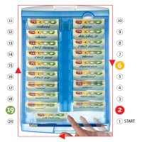 HAN Lernkartei CROCO 2-6-19, A8 quer, orange-transluzent