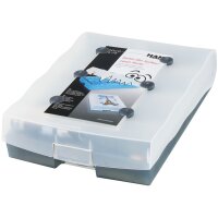 HAN Lernkartei CROCO 2-6-19, A8 quer, orange-transluzent