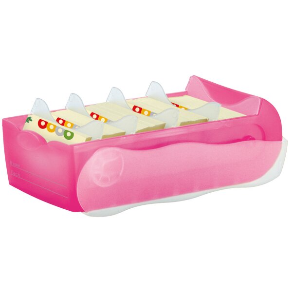 HAN Lernkartei CROCO, A8 quer, blau-transluzent