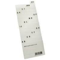 HAN Index alphabétique A-Z, PP, A8 paysage,...