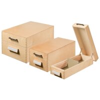 HAN Holz-Karteikasten für 1.500 Karten, A6 quer