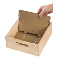 HAN Holz-Karteitrog für 1.500 Karten, A5 quer