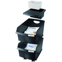 HAN Papierkorb-Deckel LOGO-Drive mit Abfallmulde, schwarz