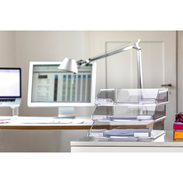 HAN Briefablage KLASSIK TRANSPARENT, DIN A4,gelb-transparent