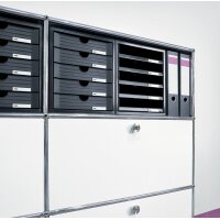 HAN Schubladenbox SYSTEMBOX, 5 Schübe, lichtgrau klar