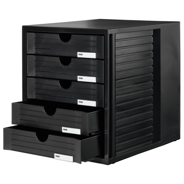 HAN Schubladenbox SYSTEMBOX, 5 Schübe, lichtgrau blau