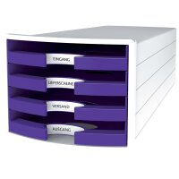 HAN Schubladenbox IMPULS 2.0, 4 offene Schübe, weiss...