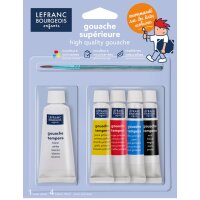 LEFRANC BOURGEOIS Gouachefarbe, 5er Set, 4 x10ml + 1 x20ml