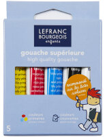 LEFRANC BOURGEOIS Gouache, étui carton de 5 tubes...