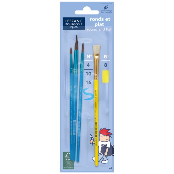 LEFRANC BOURGEOIS Haarpinsel-Set PONY + 1 Borstenpinsel