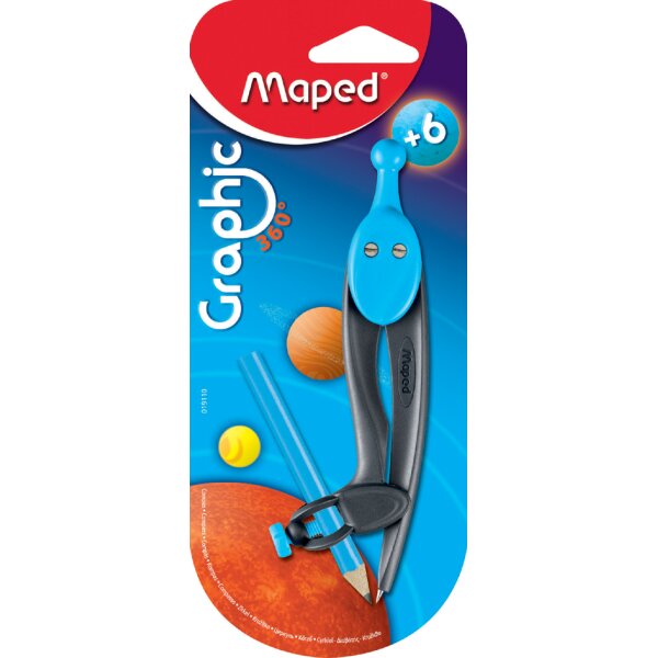 Maped Compas Graphic 360 degrés, avec bague universelle