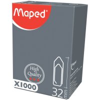 Maped Büroklammern, galvanisiert, 32 mm, Kleinpackung