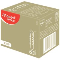 Maped Aktenklammern, vernickelt, 50 mm, gewellt