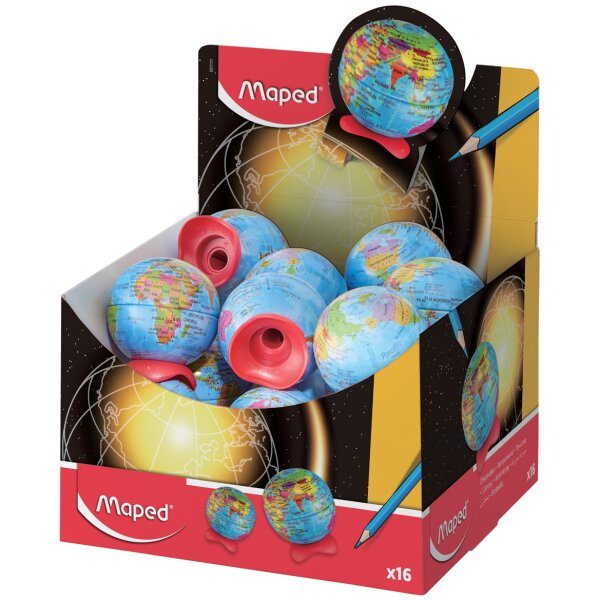 Maped Spitzdose Globus, 16er Display