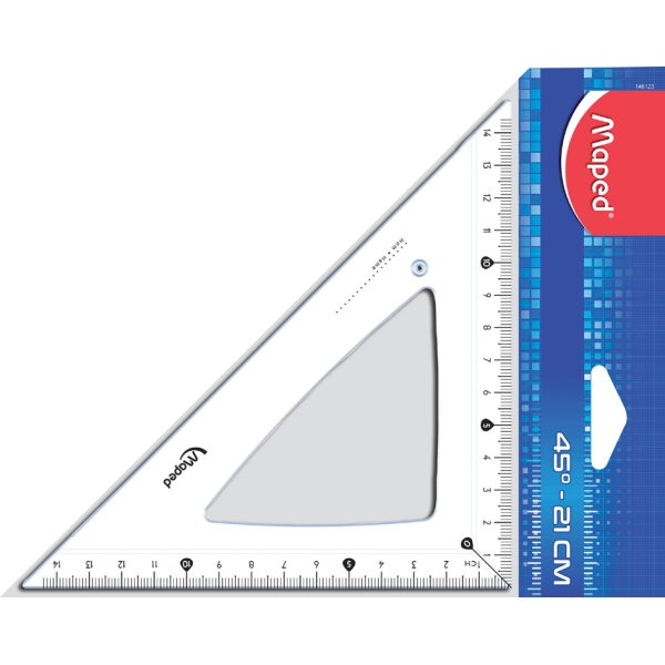 Maped Equerre Cristal 60 degr&eacute;s, gand c&ocirc;t&eacute;: 210 mm