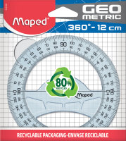 Maped Winkelmesser Geometric 360 Grad, 120 mm,aus Kunststoff
