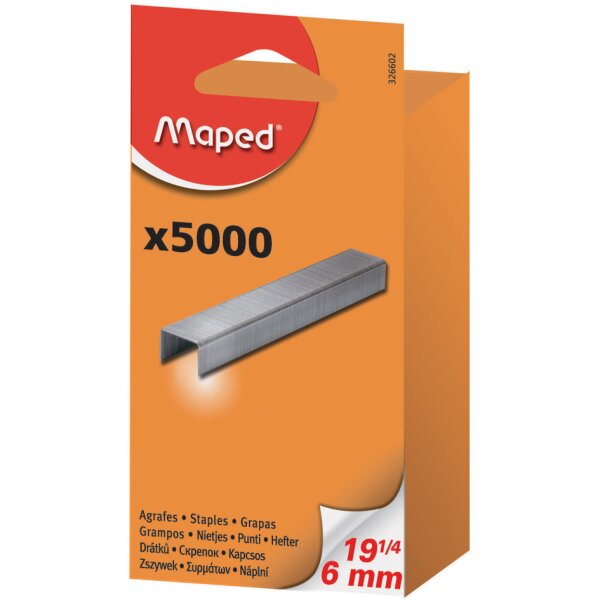 Maped Agrafes 26/6, grand paquet, zingué