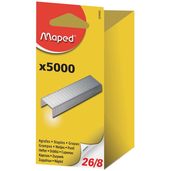 Maped Agrafes BB 8/4, grand paquet, cuivr&eacute;
