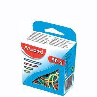 Maped Bracelets caoutchouc en carton, 50 g, assorti