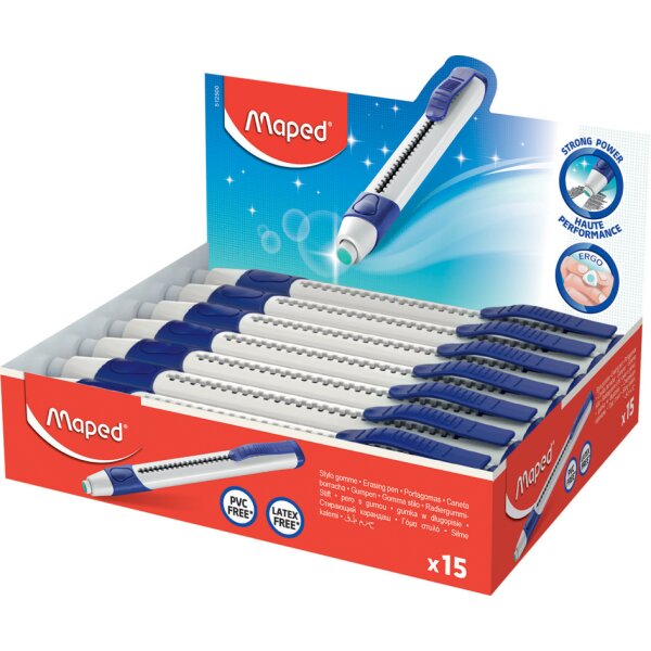 Maped Gomme de recharge pour crayon à gomme Gom-Pen, blanc