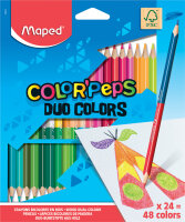 Maped Crayons bicolores COLORPEPS DUO, triangulaire,...