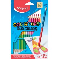 Maped Crayons bicolores COLORPEPS DUO, triangulaire,...