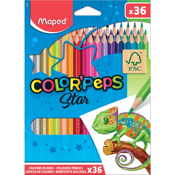 Maped Dreikant-Buntstift COLORPEPS Star, 36er Kartonetui