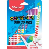 Maped Feutre double pointe DUO COLORPEPS, étui de 10
