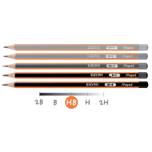 Maped Bleistift BLACKPEPS, H&auml;rtegrad: B