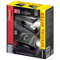 Maped Heftgerät- & Locher-Set Advanced, taupe