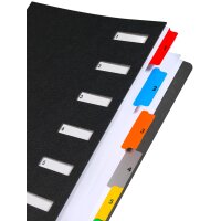 extendos Pultordner, DIN A4, 1-7, 7 Fächer, schwarz