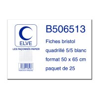 ELVE Fiches bristol, uni, 500 x 650 mm, 25 fiches