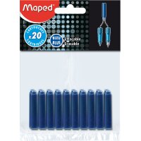 Maped Cartouche dencre, bleu, dans un blister