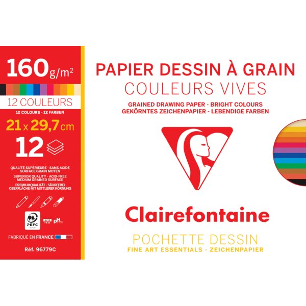 Clairefontaine Künstlerpapier "à Grain", 240 x 320 mm