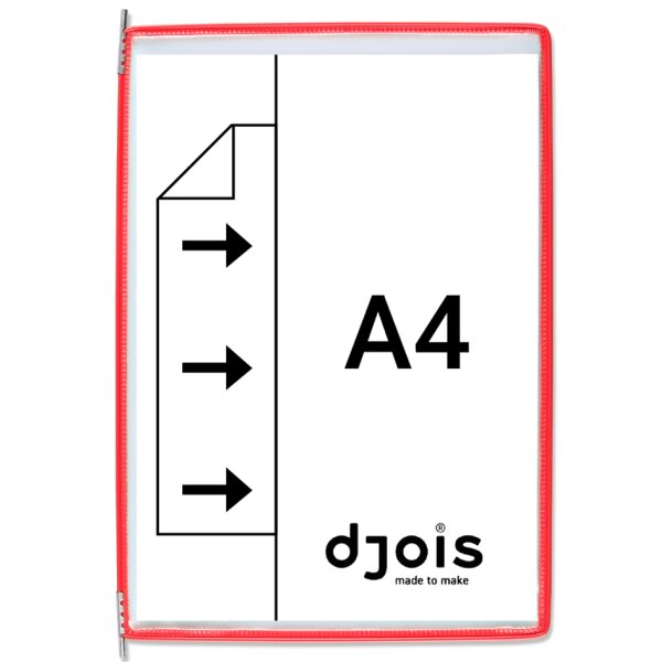 djois by tarifold Drehzapfentafel, DIN A4, rot